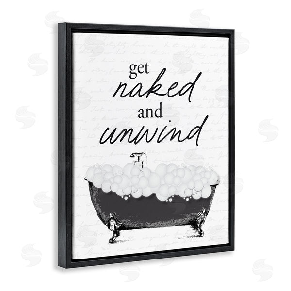 Stupell Industries Lettered And Lined | Unwind Bubble Bath Wall Art