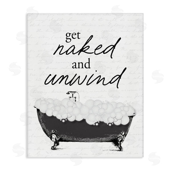 stupell industries Lettered and Lined | Unwind Bubble Bath Wall Art