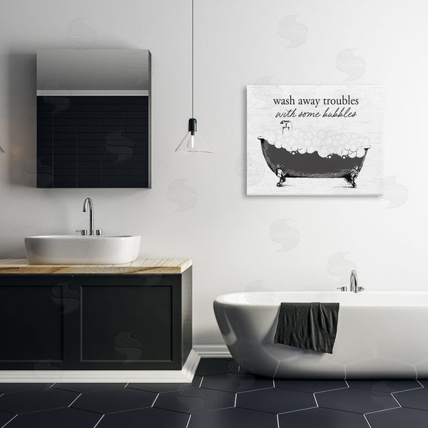 Stupell Industries Lettered And Lined | Uplifting Bubble Bath Rhyme Wall Art