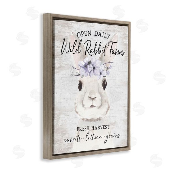 Stupell Industries Lettered And Lined | Wild Rabbit Farms Weathered Floral Crown Sign Wall Art