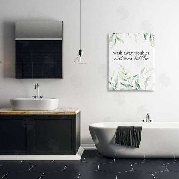 Stupell Industries Lettered And Lined | Zen Wash Away Troubles Wall Art
