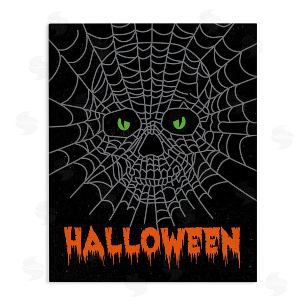 stupell industries Linda Birtel | Spooky Halloween Spider Web Skull Wall Art