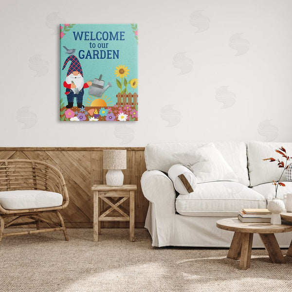 Stupell Industries Linda Birtel | Welcome To Our Garden Phrase Wall Art