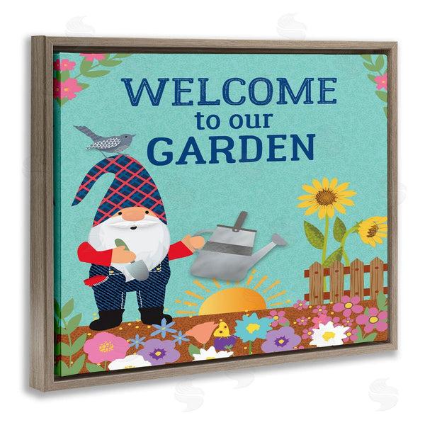 Stupell Industries Linda Birtel | Welcome To Our Garden Phrase Wall Art