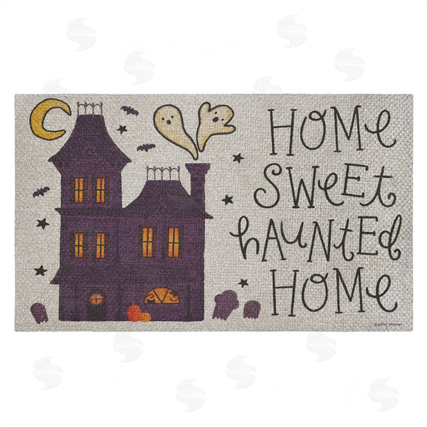 stupell industries Lindley Wiesner | Spooky Pals Sweet Haunted Home Faux Sisal Door Mat