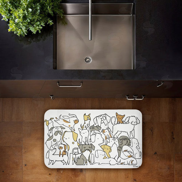 Stupell Industries Lisa Wehmeyer | Eclectic Dog Breeds Anti-Fatigue Mat