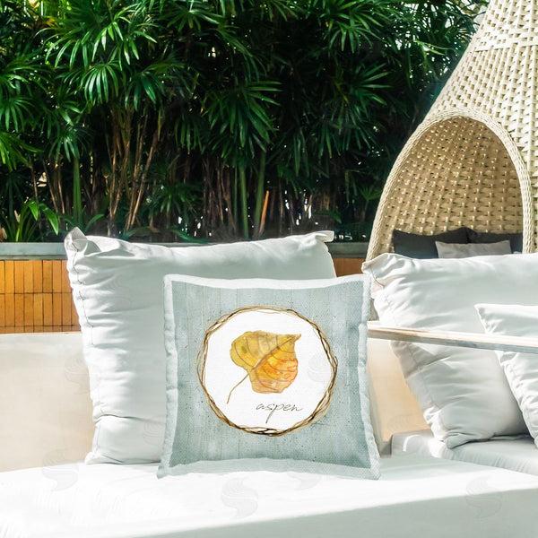 Stupell Industries Livi And Finn | Autumn Memories Aspen Leaf Printed Throw Pillow