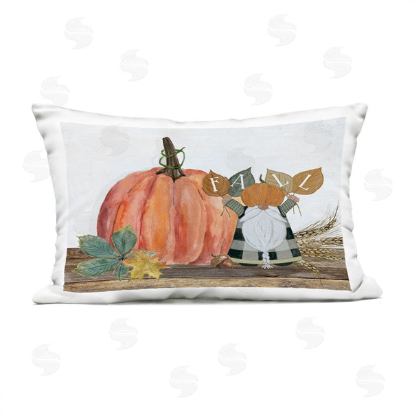 Stupell Industries Livi And Finn | Fall Gnome With Pumpkin Printed Throw Pillow