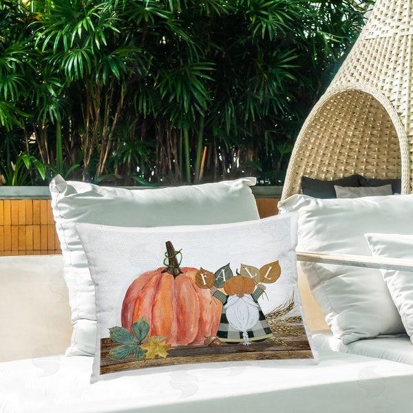 Stupell Industries Livi And Finn | Fall Gnome With Pumpkin Printed Throw Pillow