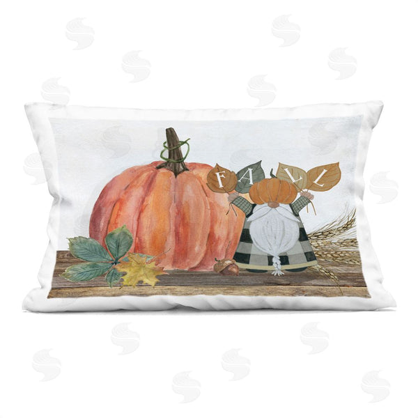 stupell industries Livi and Finn | Fall Gnome with Pumpkin Printed Throw Pillow