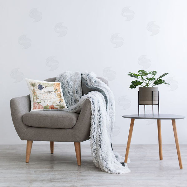 Stupell Industries Livi And Finn | Happy Fall Y'all Pumpkins Printed Throw Pillow