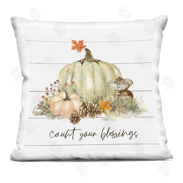 stupell industries Livi and Finn | Woodland Harvest Count Blessings Printed Throw Pillow