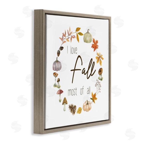Stupell Industries Livi Finn | Love Fall Most Wreath Wall Art