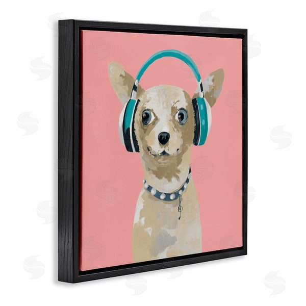 Stupell Industries Lorenzo Collective | Jammin' Pup On Pink Wall Art