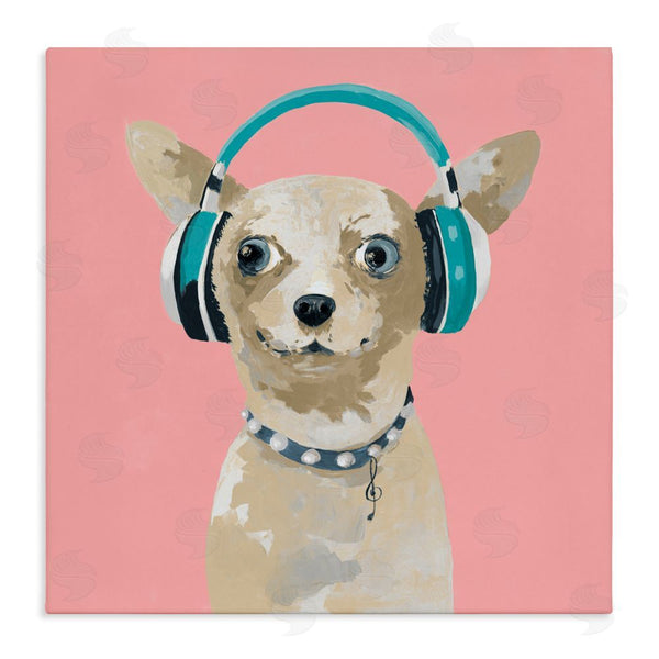 stupell industries Lorenzo Collective | Jammin' Pup on Pink Wall Art