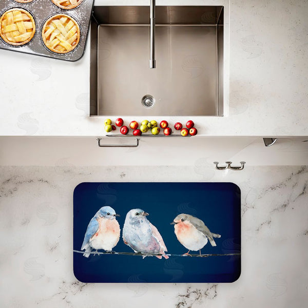 Stupell Industries Lorenzo Collective | Perched Trio Of Song Birds Anti-Fatigue Mat