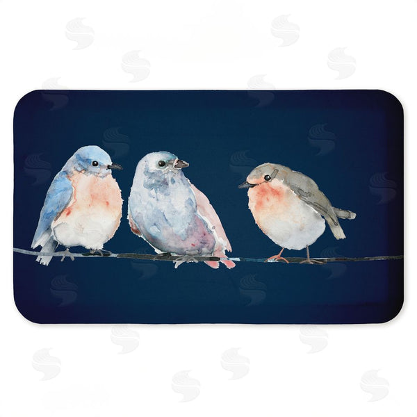 stupell industries Lorenzo Collective | Perched Trio of Song Birds Anti-Fatigue Mat