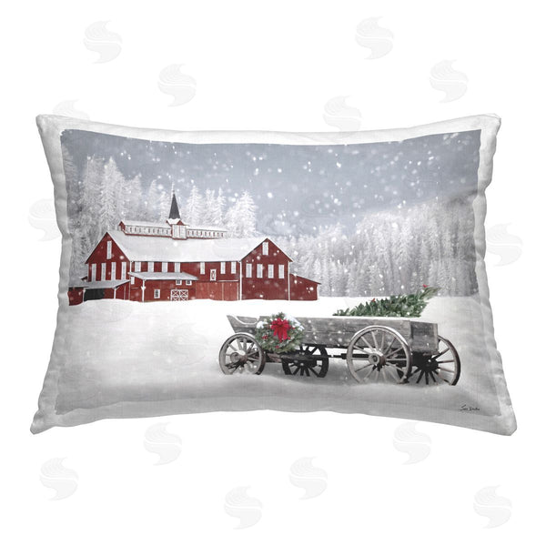 stupell industries Lori Deiter | Seasonal Snowy Wagon