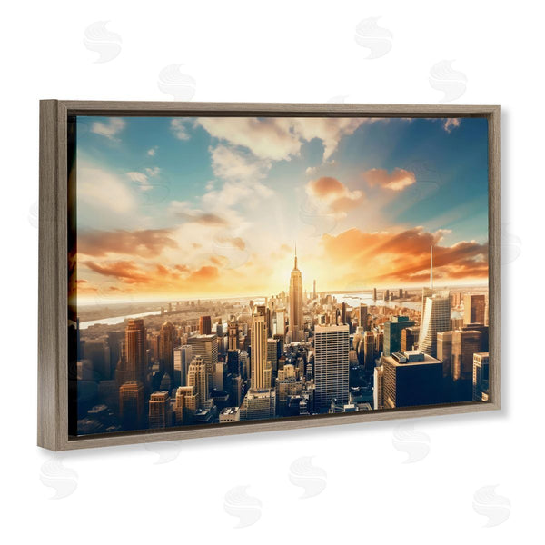 Stupell Industries LSR Creative Studio | Golden Hour Cityscape Sunset