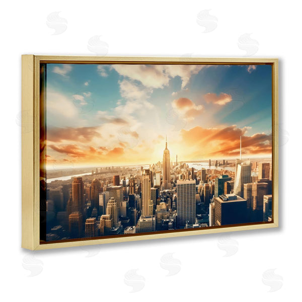 Stupell Industries LSR Creative Studio | Golden Hour Cityscape Sunset