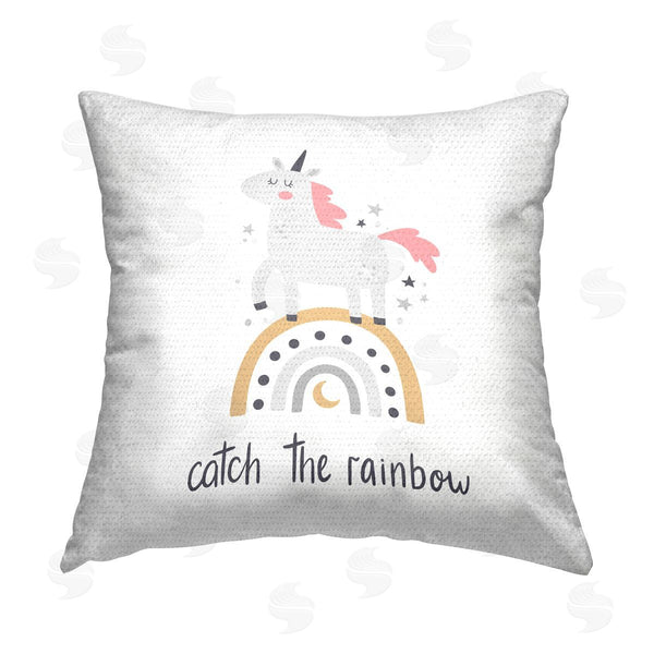 Stupell Industries LSR Design Studio | Catch The Rainbow Phrase Printed Throw Pillow