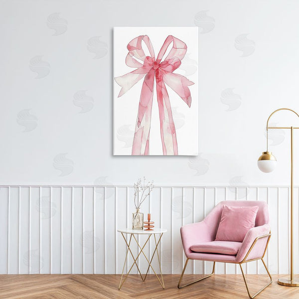 Stupell Industries LSR Design Studio | Coquette Pink Bow Illustration Wall Art