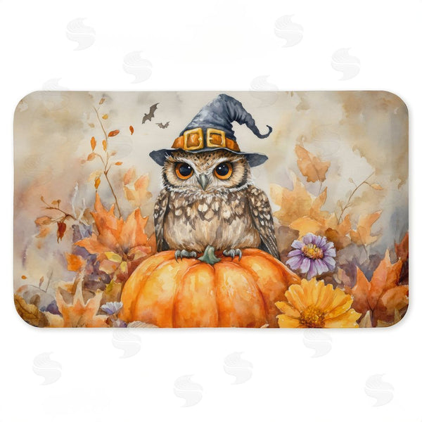 stupell industries LSR Design Studio | Owl Perched on Pumpkin Anti-Fatigue Mat