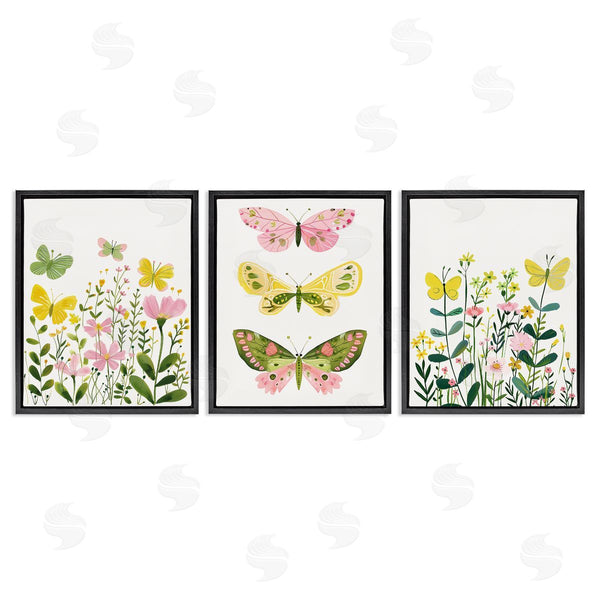 Stupell Industries LSR Design Studio | Playful Butterflies And Florals Wall Art