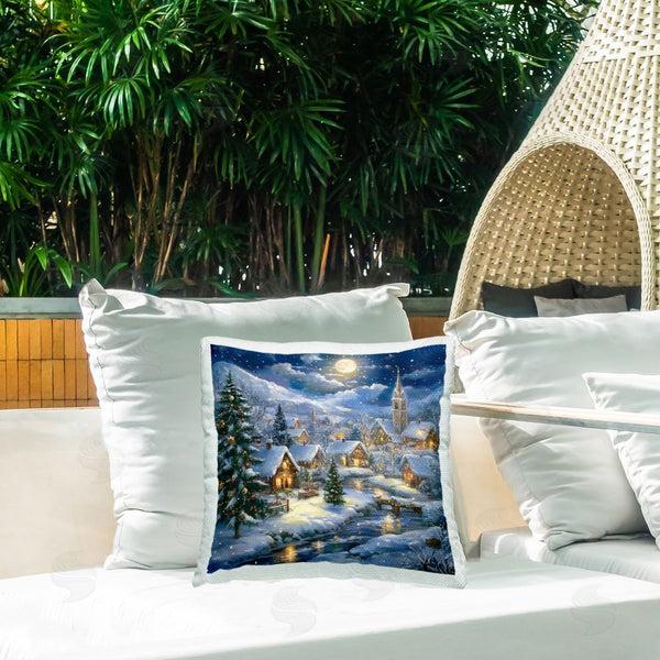 Stupell Industries LSR Design Studio | Snow Covered Village Printed Throw Pillow