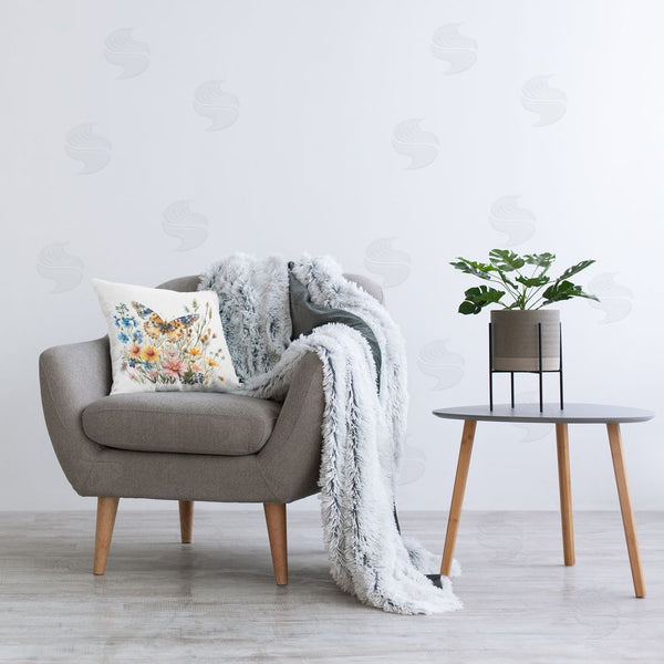 Stupell Industries LSR Design Studio | Spring Butterfly Garden Printed Throw Pillow