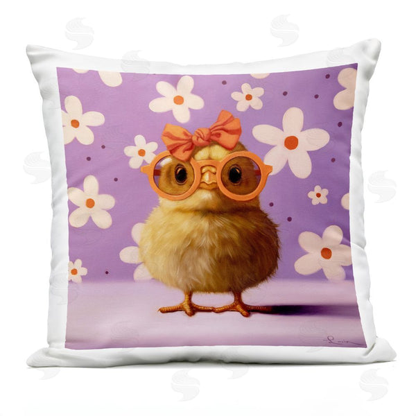 Stupell Industries Lucia Heffernan | Bow Peep Groovy Chick Throw Pillow