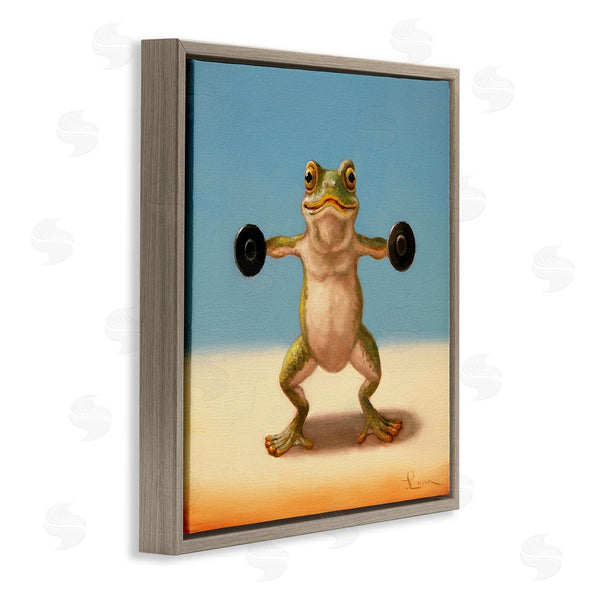 Stupell Industries Lucia Heffernan | Exercise Weights Frog