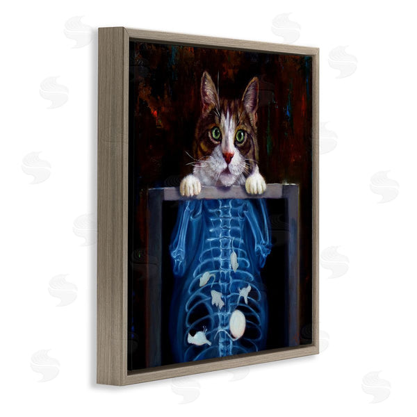Stupell Industries Lucia Heffernan | Funny Cat X-Ray Mice Wall Art