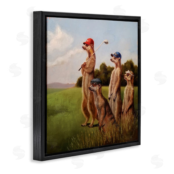Stupell Industries Lucia Heffernan | Meerkats Playing Golf