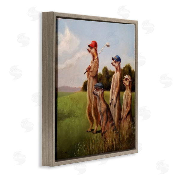 Stupell Industries Lucia Heffernan | Meerkats Playing Golf