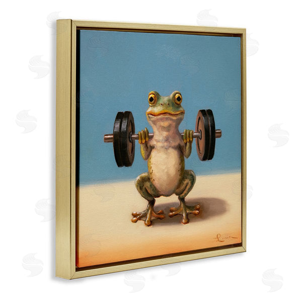 Stupell Industries Lucia Heffernan | Weightlifting Frog Training