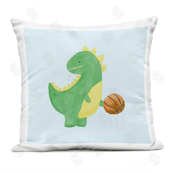 Stupell Industries Lucille Price | Baby Dino & Basketball Throw Pillow