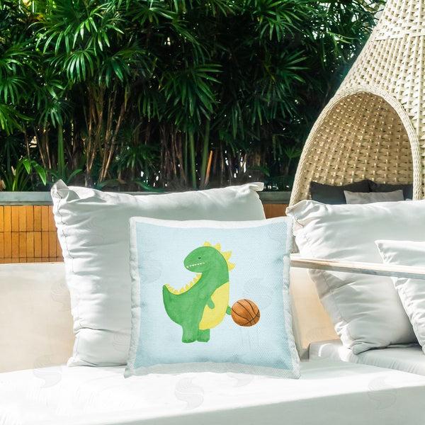 Stupell Industries Lucille Price | Baby Dino & Basketball Throw Pillow