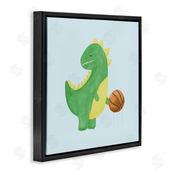Stupell Industries Lucille Price | Baby Dino & Basketball Wall Art
