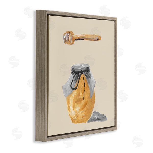 Stupell Industries Lucille Price | Honey Jar Over Tan Wall Art