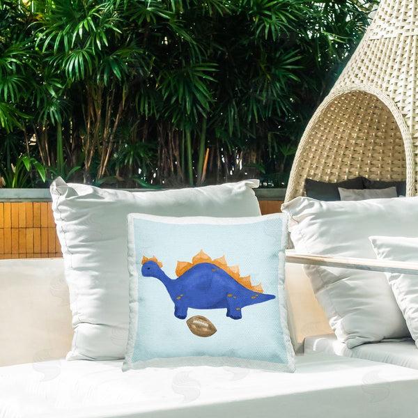 Stupell Industries Lucille Price | Sporty Baby Dino Throw Pillow