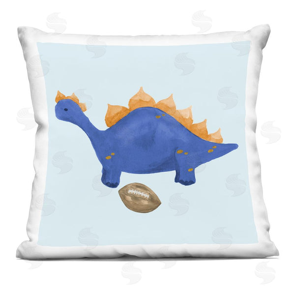 stupell industries Lucille Price | Sporty Baby Dino Throw Pillow