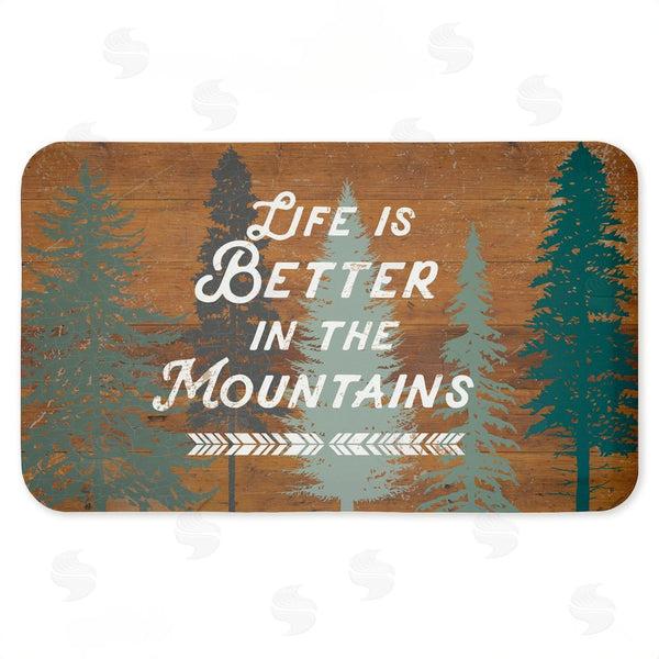 stupell industries Lula Bijoux & co. | Retro Rustic Better In Mountains Anti-Fatigue Mat