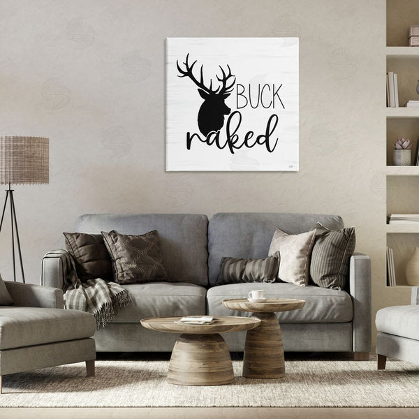 Stupell Industries Lux + Me Designs | Buck Naked Silhouette Wall Art