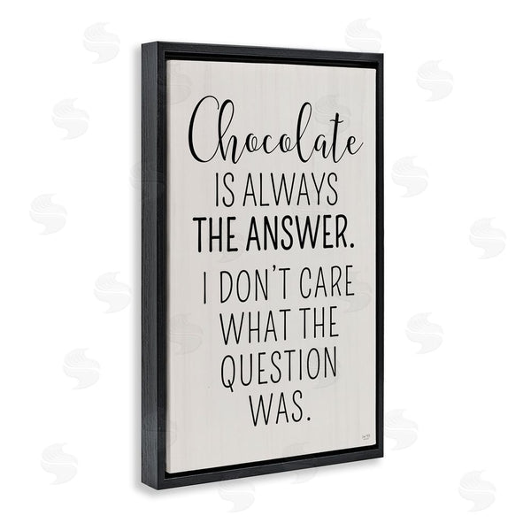 Stupell Industries Lux + Me Designs | Chocolate Is Always The Answer Wall Art