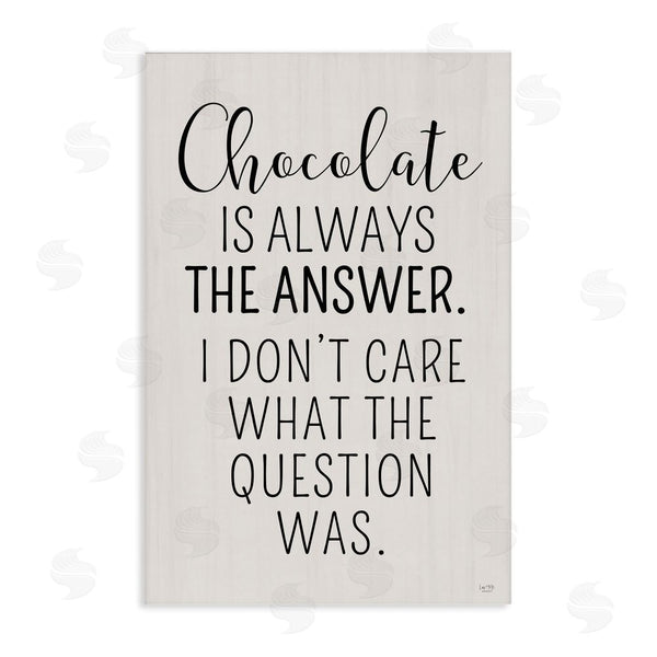 stupell industries Lux + Me Designs | Chocolate Is Always The Answer Wall Art