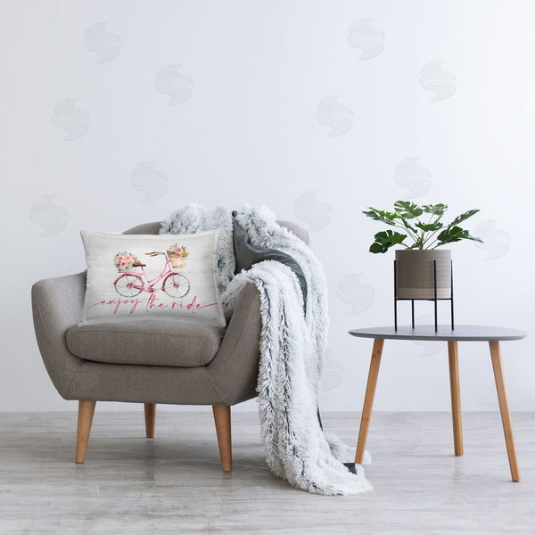 Stupell Industries Lux + Me Designs | Enjoy The Ride Bicycle Throw Pillow