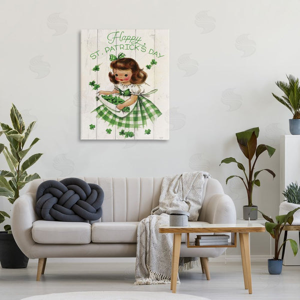 Stupell Industries Lux + Me Designs | Vintage St. Patrick's Day Girl Wall Art