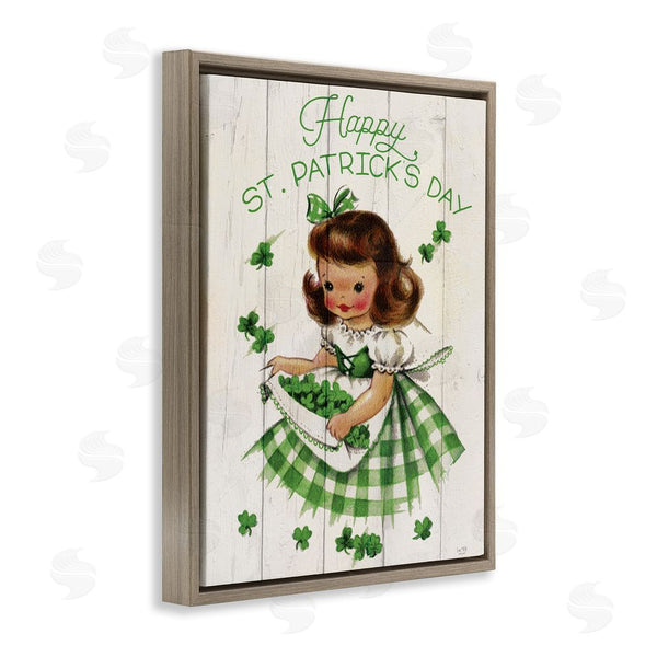 Stupell Industries Lux + Me Designs | Vintage St. Patrick's Day Girl Wall Art