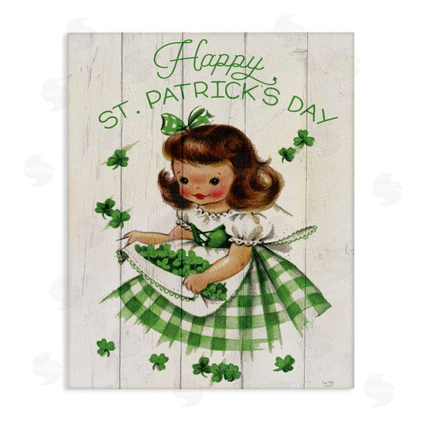 stupell industries Lux + Me Designs | Vintage St. Patrick's Day Girl Wall Art